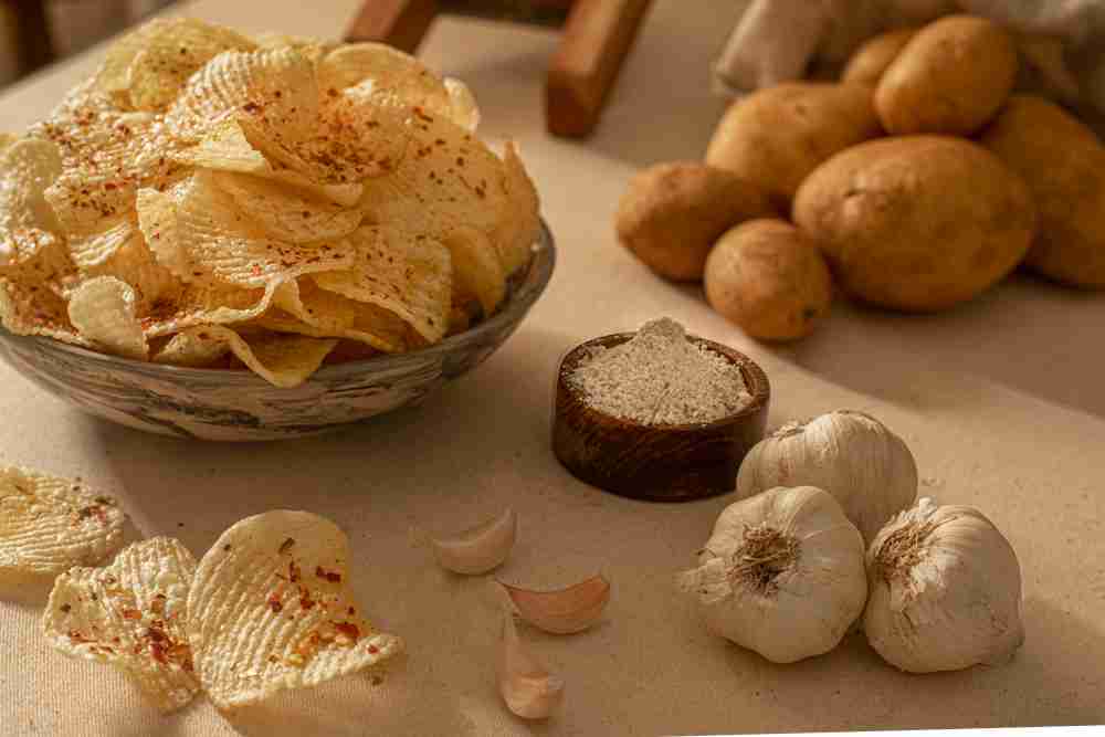 Buy Super Tasty Garlic Potato Chips Online From Noruks - Healthy Indian Snack