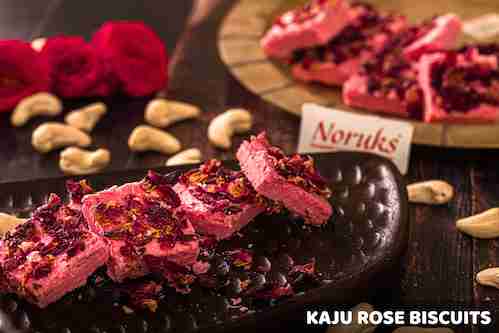 Buy Kaju Biscuits (Rose Flavour) Online From Noruks