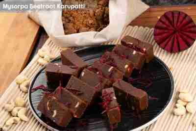 Buy Beetroot Karupatti mysore pak online at Noruks